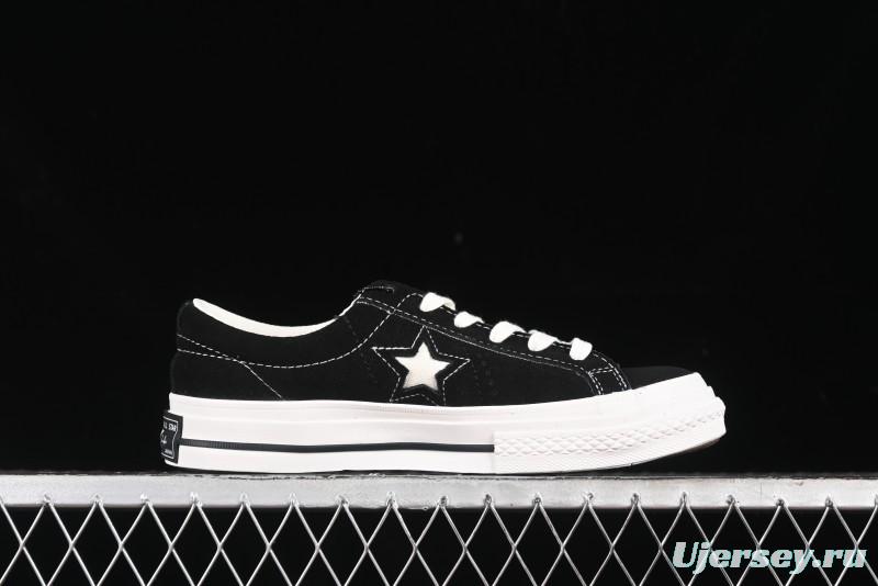 Converse One Star J Vtg Suede Low-Top Casual Sneakers in Retro Black and White - M.C3