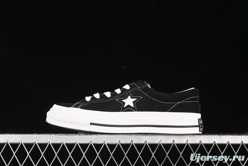 Converse One Star J Vtg Suede Low-Top Casual Sneakers in Retro Black and White - M.C3