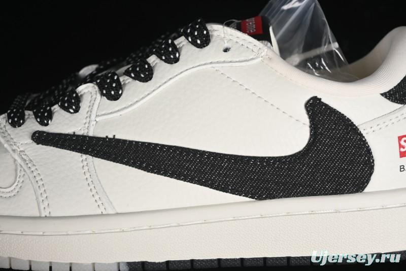 Nike Travis Scott x Fragment Design x Air Jordan 1 Low OG SP AJ1 Supreme Collaboration - JH6088-704