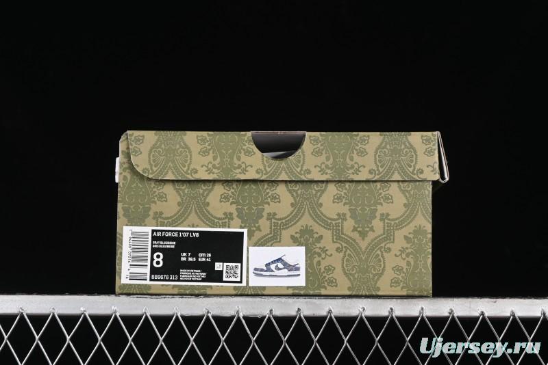 Nike SB Dunk Low Gucci Collaboration - Dark Blue Anniversary High-End Custom Low-Top Casual Skate Shoes - BB9676-313