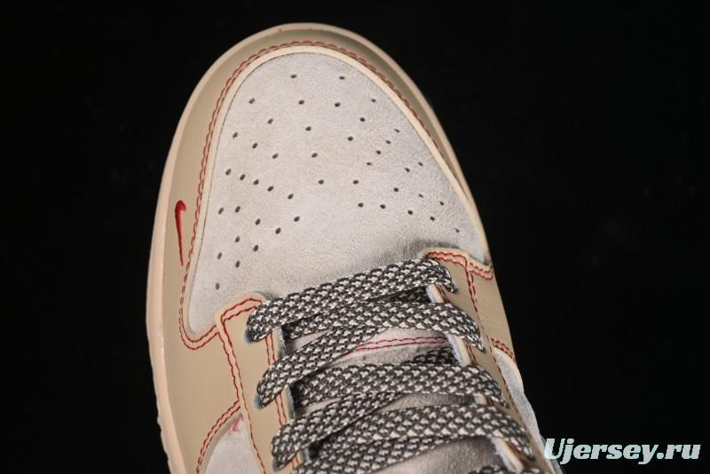 Nike SB Dunk Low SUP Collaboration - Distressed Black Swoosh Anniversary Custom Low-Top Skate Shoes - MM1089-021