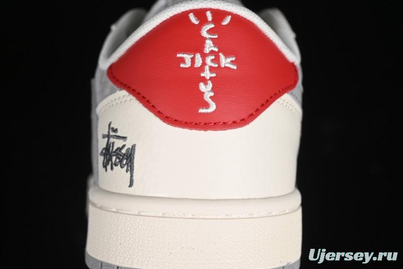 Nike Travis Scott x Fragment Design x Air Jordan 1 Low OG SP AJ1 Retro Sneakers - SJ2068-130