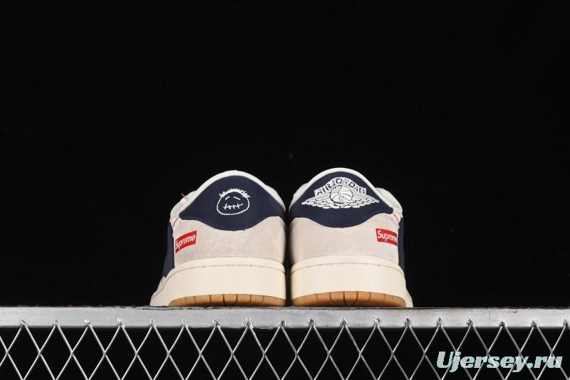 Nike Travis Scott x Fragment Design x Air Jordan 1 Low OG SP AJ1 Supreme Collaboration - JH6088-613
