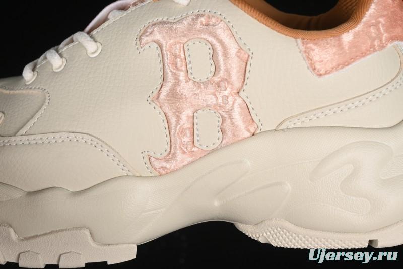 New York Yankees MLB Bigball Chunky Window Velvet Monogram Thick Sole Casual Running Shoes - 3ASHWVM4643BRS