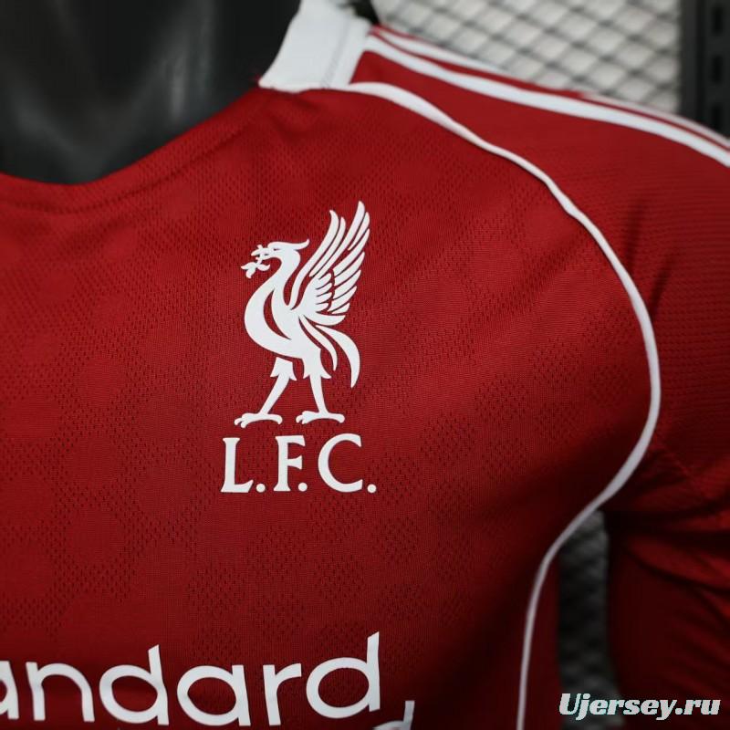 Player Version 25/26 LIverpool Home Long Sleeve Jersey