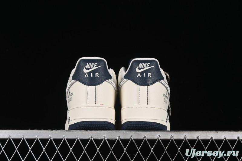 Nike Air Force 1 '07 Low Gucci Stone Island Collaboration - Off White Graphite Low-Top Casual Sneakers - KK1988-013