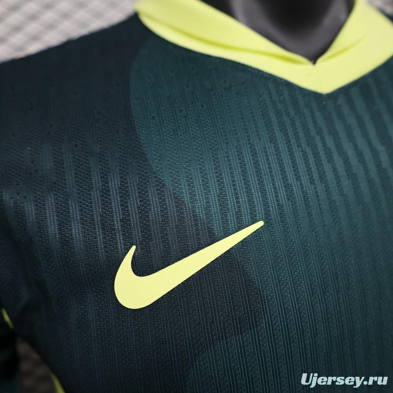 Player Version 25/26 FC Barcelona Dark Green with Neon Yellow Trim Jersey