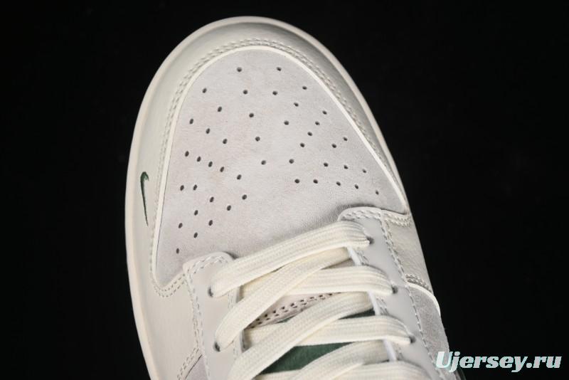 Nike SB Dunk Low The North Face Collaboration - Pig Leather Green Swoosh Anniversary Custom Low-Top Casual Skate Shoes - DQ1098-511