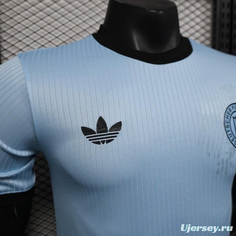 Player Version 2025 Germany 125Th Anniversary Light Blue with Adidas Retro Design Jersey