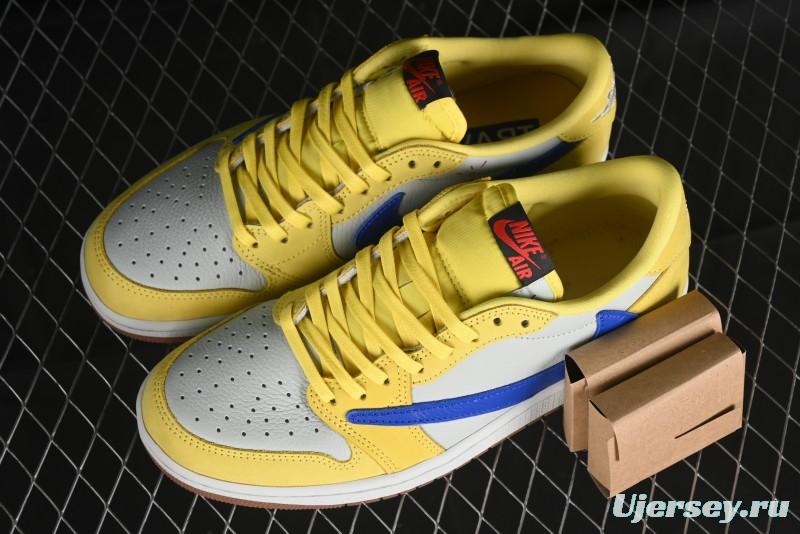 Nike Travis Scott x Air Jordan 1 Low OG AJ1 Collaboration Shoes with Reverse Swoosh - DZ4137-700