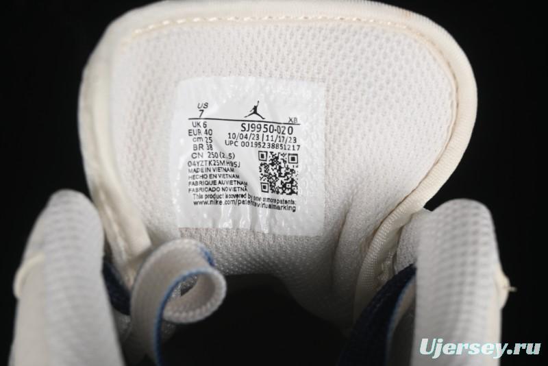 Nike Air Jordan 1 Low Supreme Collaboration - Deep Blue Two-Tone Sole Retro Basketball Shoes - SJ9950-020