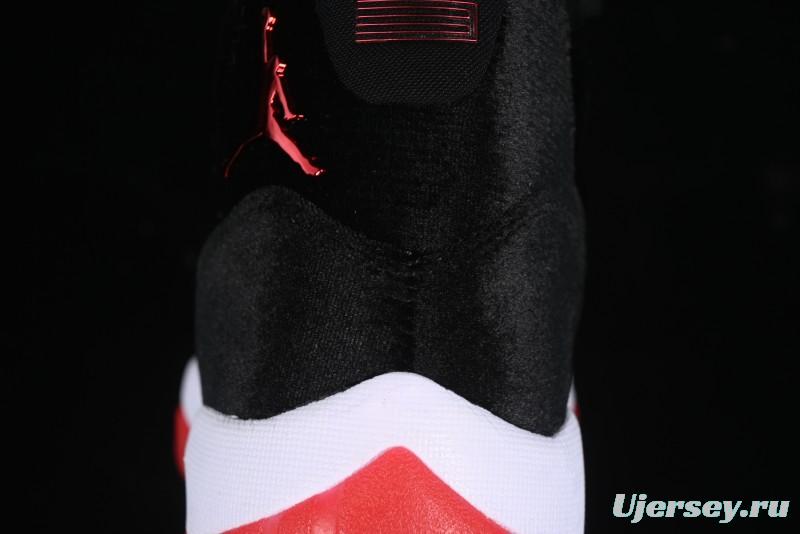 Nike Air Jordan 11 Retro "Bred Velvet" Basketball Shoes with Velvet Overlay - DB5457-061