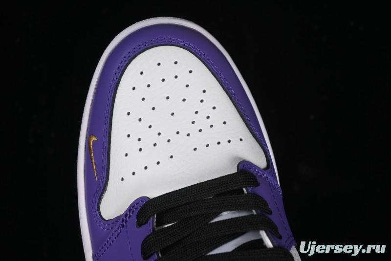 Nike Air Jordan 1 Low AJ1 Retro Basketball Shoes Lakers Purple Gold Kobe Tribute - DC2024-028