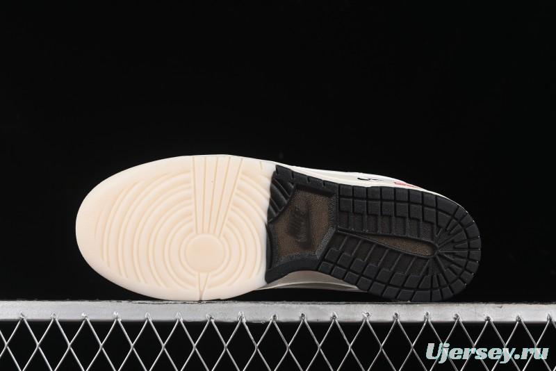 Nike SB Dunk Low Supreme Collaboration - Double Swoosh Dual Color Anniversary High-End Custom Low-Top Casual Skate Shoes - BB8675-112