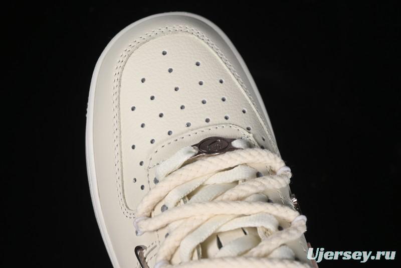 Nike Air Force 1 '07 Low Pink Deconstructed Swoosh Casual Sneakers - FC8110-181