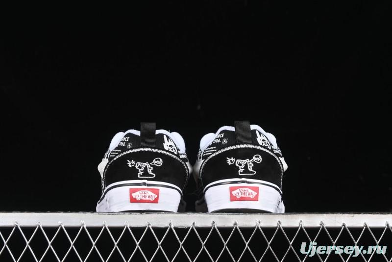 Vans HIRONO x Vans Knu Skool Bubble Mart Xiao Ye Graffiti Low-Top Casual Skate Shoes - VN0009QWFGI