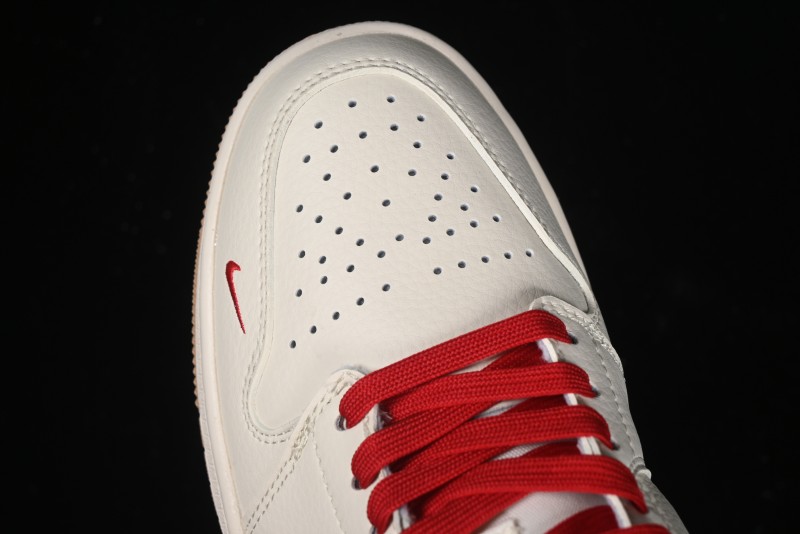 Nike Air Jordan 1 Low Supreme Collaboration - Retro Basketball Shoes in Blue and Gum Sole - SJ9950-022