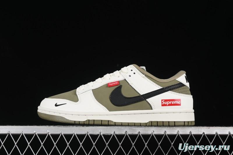 Nike SB Dunk Low Supreme Collaboration - Liberation Green Anniversary High-End Custom Low-Top Casual Sneakers - CH8311-231