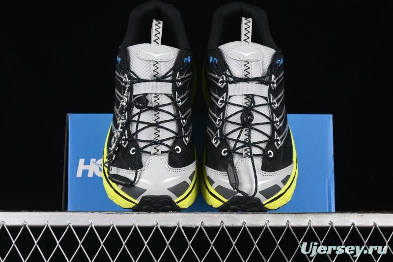 Hoka Mafate Three 2 Ultra-Lightweight Cushioned Trail Running Shoes with Vibram Outsole - 1141572 BHK