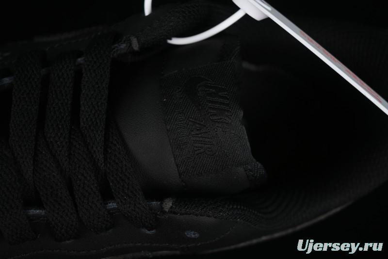 Nike Air Force 1 '07 Low LV Custom All Black Casual Sneakers - 315122-101