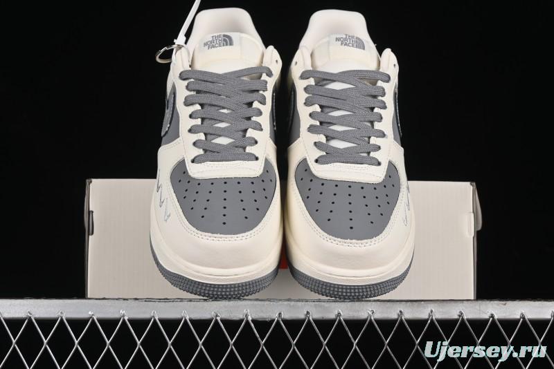 Nike Air Force 1 '07 Low The North Face Bear Collaboration - Beige Grey Swoosh Low-Top Casual Sneakers - KK1988-011