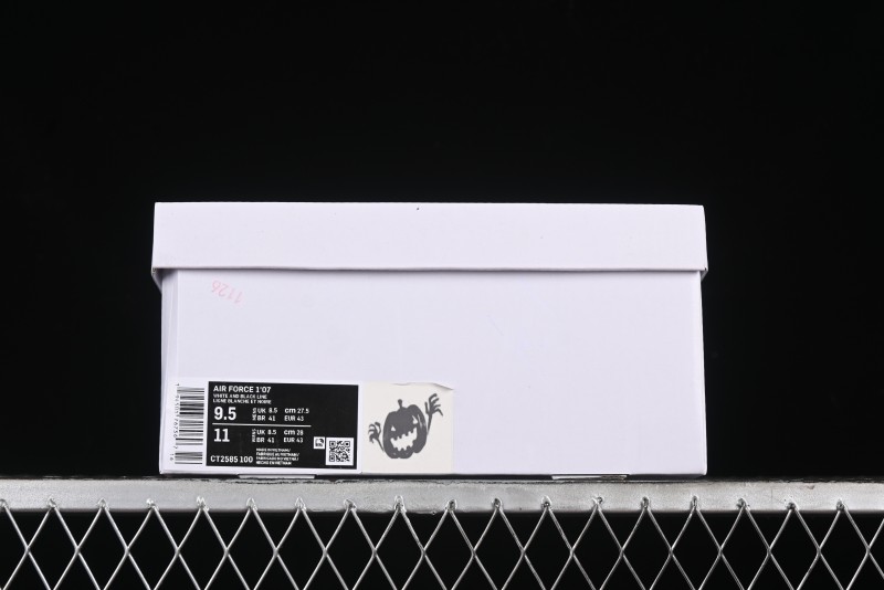 Nike Air Force 1 '07 Low Casual Sneakers with Black and White Hand-Drawn Anime Design - CT2585-100