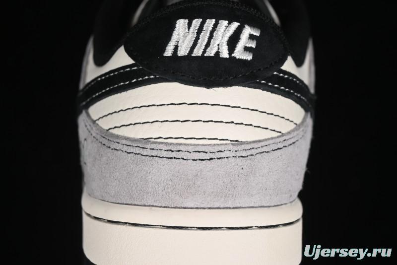 Nike SB Dunk Low KAWS Series - Grey White Black Swoosh Anniversary High-End Custom Low-Top Casual Skate Shoes - MM1089-015