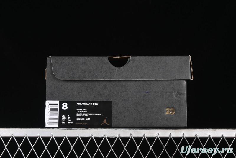 Nike Air Jordan 1 Low AJ1 Grape Purple Low-Top Basketball Shoes - 553558-500