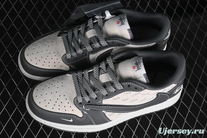 Nike Travis Scott x Fragment Design x Air Jordan 1 Low OG SP AJ1 Retro Sneakers - XZ3398-003