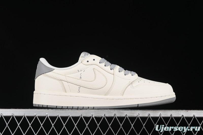 Nike Travis Scott x Fragment Design x Air Jordan 1 Low OG SP AJ1 Supreme North Face Collaboration - DIY1688-001