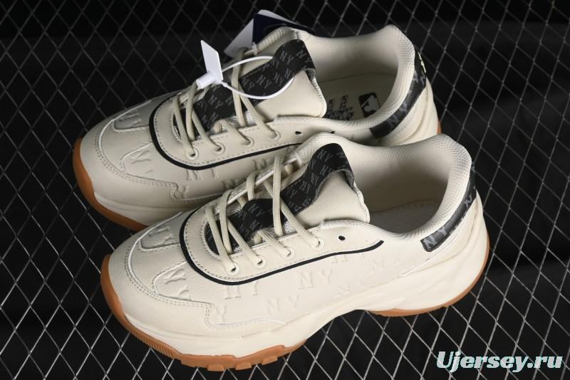 New York Yankees MLB Bigball Chunky Embo Monogram Thick Sole Sandals - 3ASHBEM4N50IVS