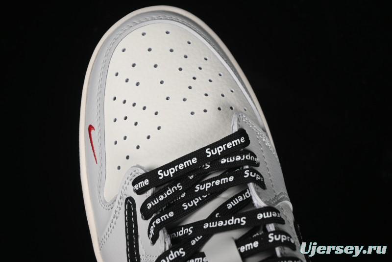 Nike Travis Scott x Fragment Design x Air Jordan 1 Low OG SP AJ1 Supreme Collaboration - Mist Blue Low-top Casual Sneakers - SJ2068-119