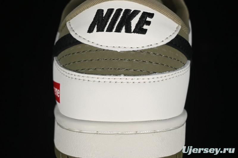 Nike SB Dunk Low Supreme Collaboration - Liberation Green Anniversary High-End Custom Low-Top Casual Sneakers - CH8311-231