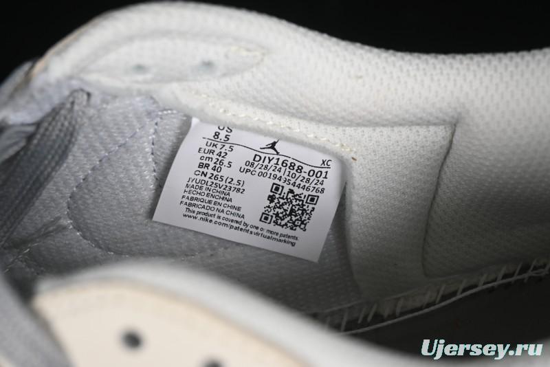 Nike Travis Scott x Fragment Design x Air Jordan 1 Low OG SP AJ1 Supreme North Face Collaboration - DIY1688-001