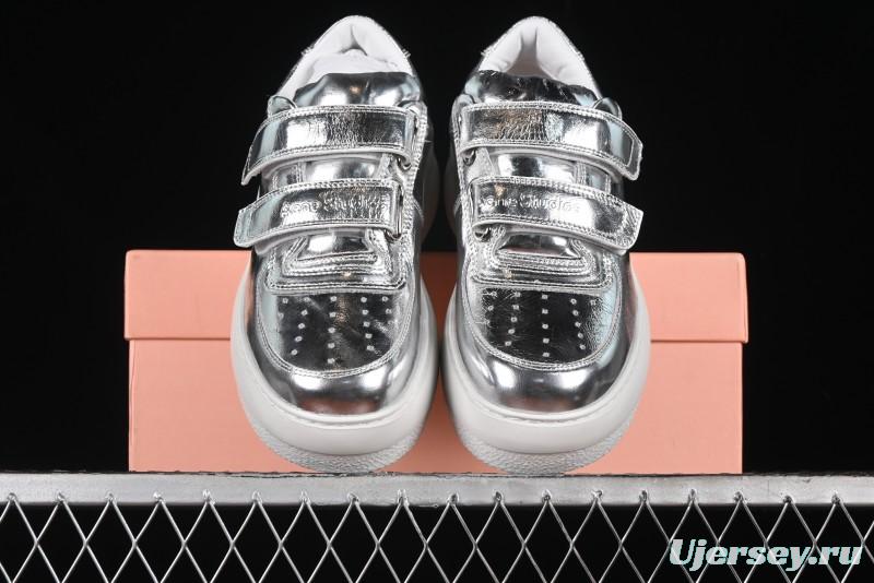 Acne Studios Retro Velcro Women's Casual Shoes Silver - G.E5