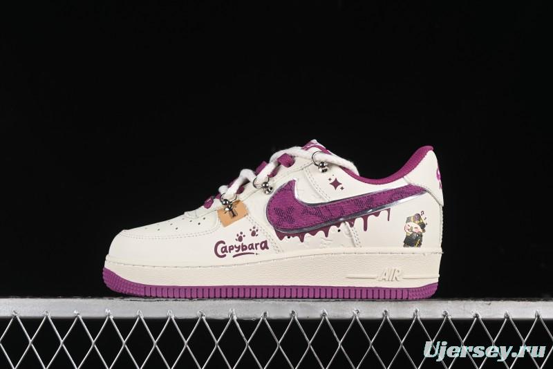 Nike Air Force 1 '07 Low x Capybara "Flute Blowing Boy" Casual Lace-Up Sneakers - LV0506-660