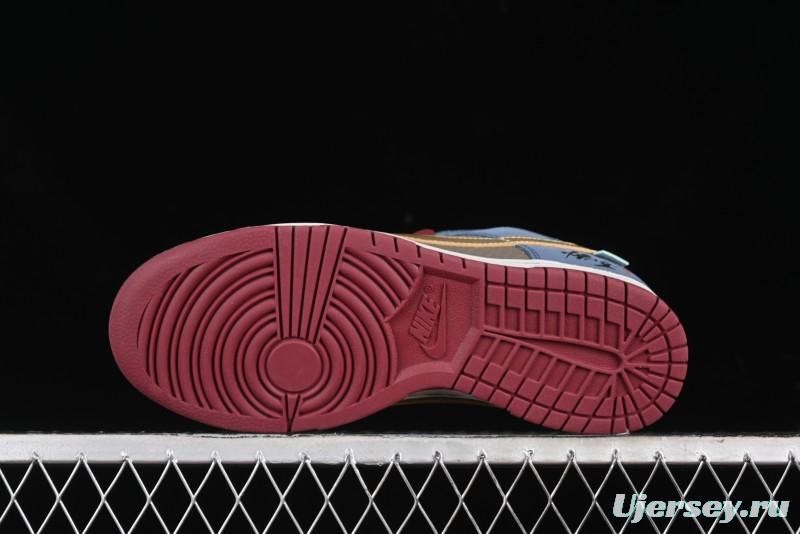 Nike Dunk Low Retro Deconstructed Casual Sneakers with Black Myth Wukong Theme Cloud Dragon Pattern - WK0820-001