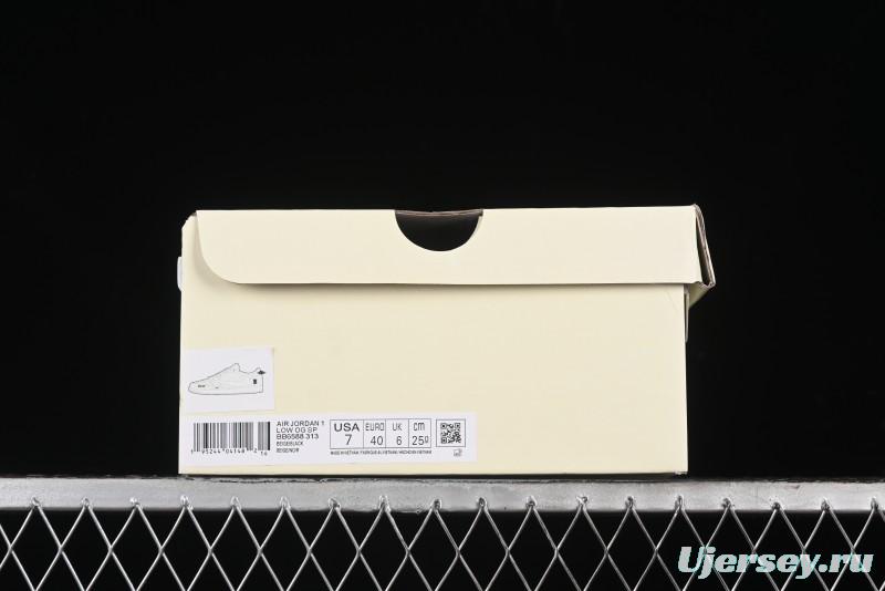 Nike Travis Scott x Fragment Design x Air Jordan 1 Low OG SP AJ1 Burberry Collaboration - BB6588-313