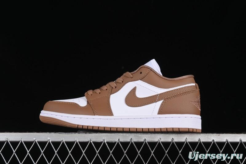 Nike Air Jordan 1 Low AJ1 White Tan Low Top Casual Sneakers - DC0774-202