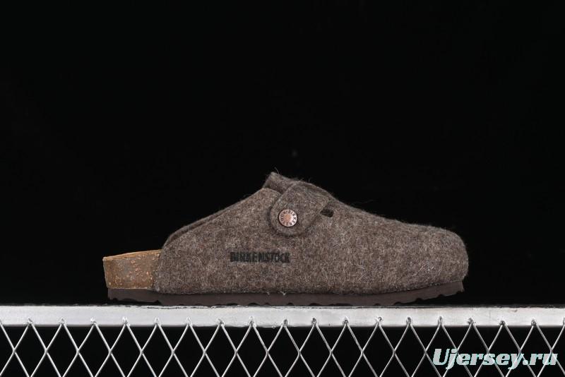 Birkenstock Half-Fur Slide Sandals with Wool Lining - G.D4