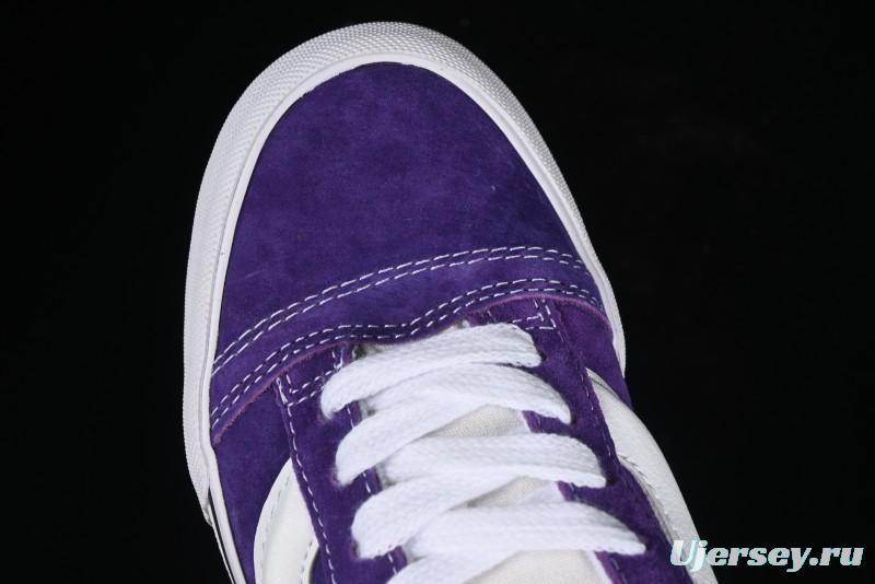 Vans Classics Knu Skool Full-Grain Leather Retro Sneakers with Chunky Silhouette - VN000CS0DRV