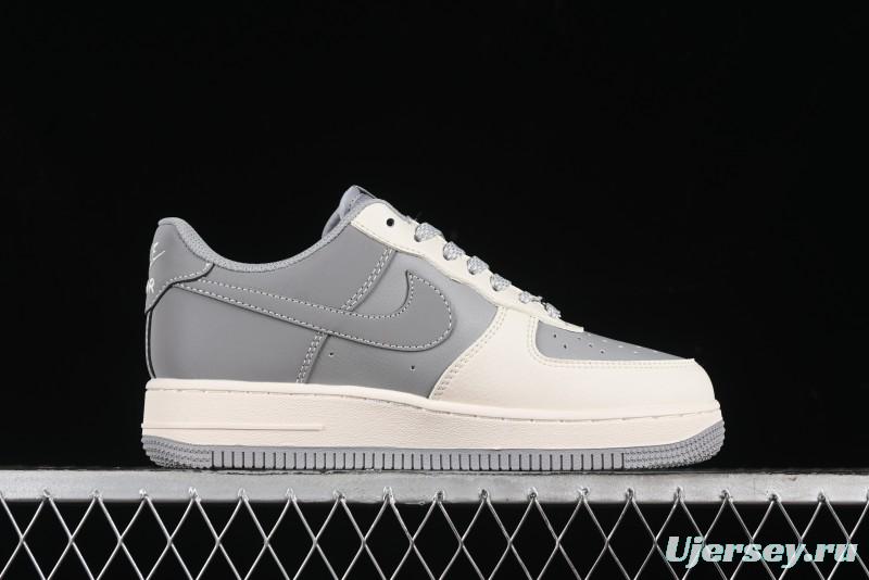 Nike Air Force 1 '07 Low Bape Collaboration - Off White Grey Low Top Casual Sneakers - BB6566-207