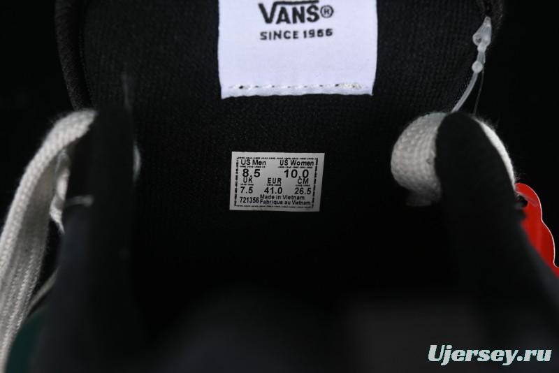Vans Knu Skool Carbon Grey Black Green Low Top Retro Casual Vulcanized Sneakers - VN000D6CCI2