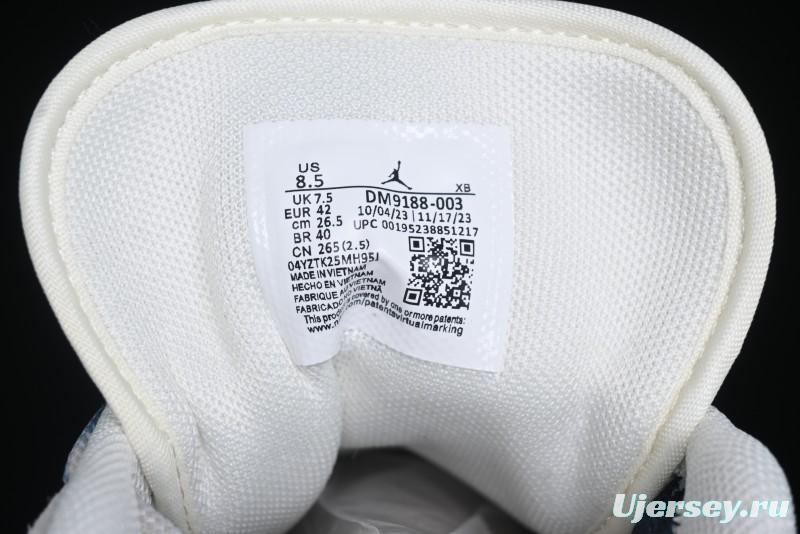 Nike Air Jordan 1 Low OF Collaboration - Premium Custom Retro Basketball Shoes in Blue Grey - DM9188-003