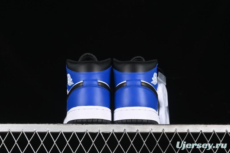 Nike Air Jordan 1 Mid AJ1 Basketball Shoes White Blue - DQ8423-402