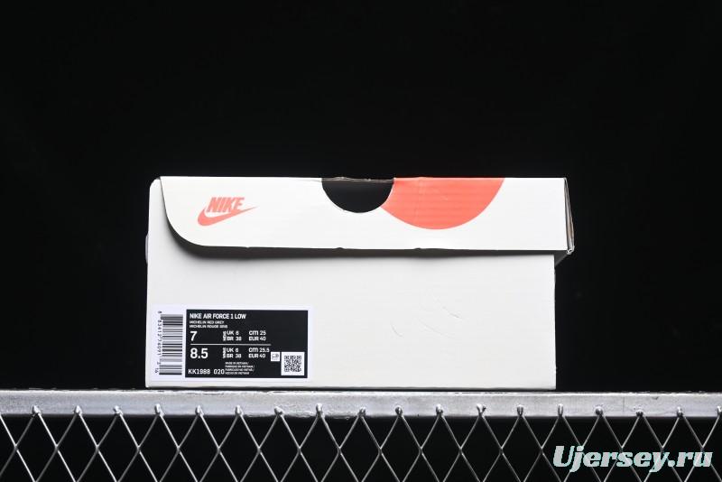 Nike Air Force 1 '07 Low Halloween Collaboration - Red Grey Pig Version Low Top Casual Sneakers - KK1988-020