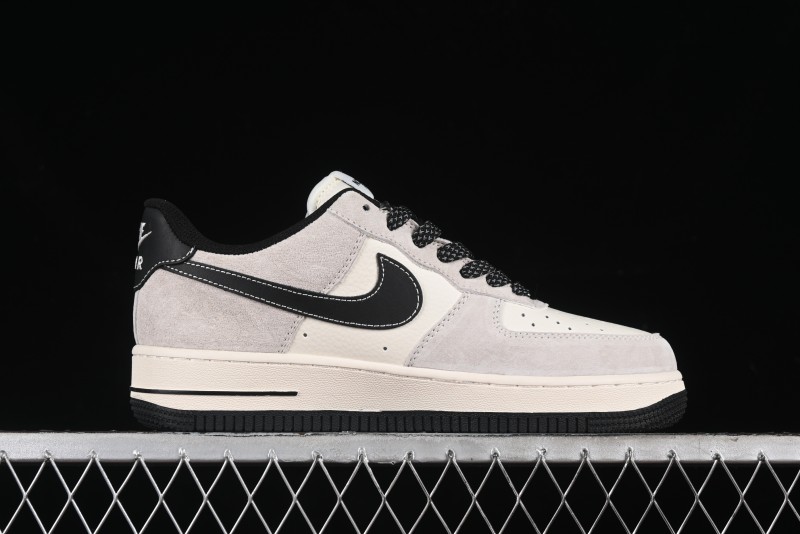 Nike Air Force 1 '07 Low Supreme Stussy Collaboration - Black Grey Red Label Low-Top Casual Sneakers - XZ6188-115