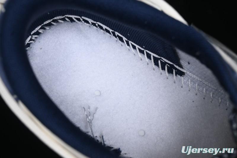 Nike Travis Scott x Fragment Design x Air Jordan 1 Low OG SP AJ1 Bape Collaboration - Klein Blue Lace-Up Low-Top Casual Sneakers - XS3186-201