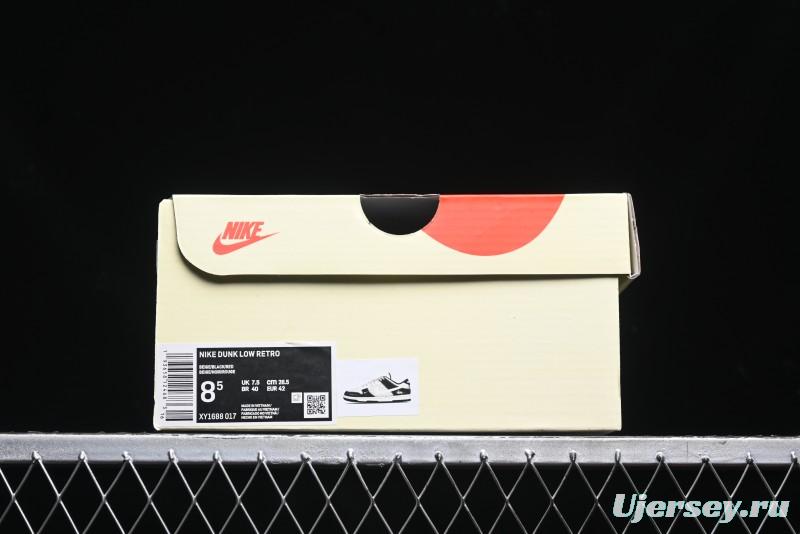 Nike SB Dunk Low Stussy Collaboration - Black White Mini Swoosh Anniversary Custom Low-Top Casual Skate Shoes - XY1688-017