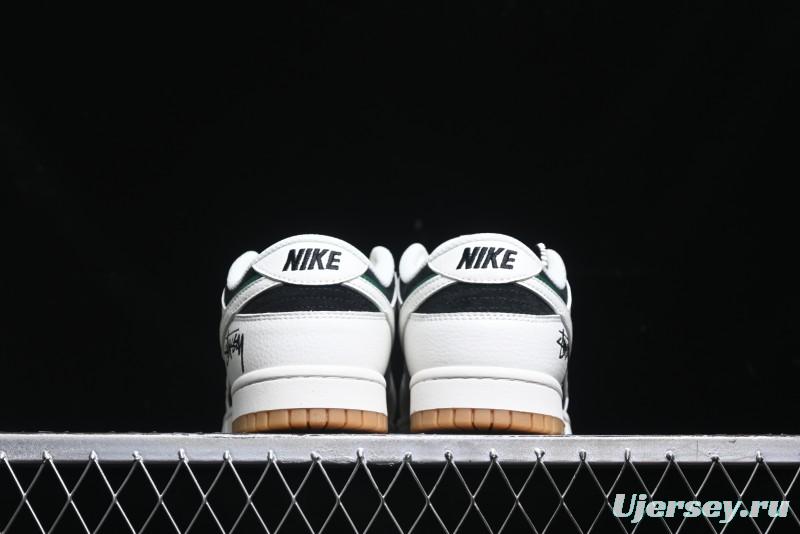 Nike SB Dunk Low Stussy Collaboration - Double Shadow White Hook Anniversary High-End Custom Low-Top Casual Skate Shoes - SF1029-406